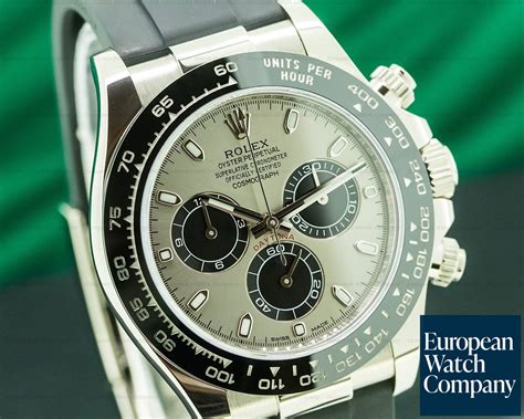 rolex daytona white gold ceramic silver dial bracelet|rolex daytona 116519ln.